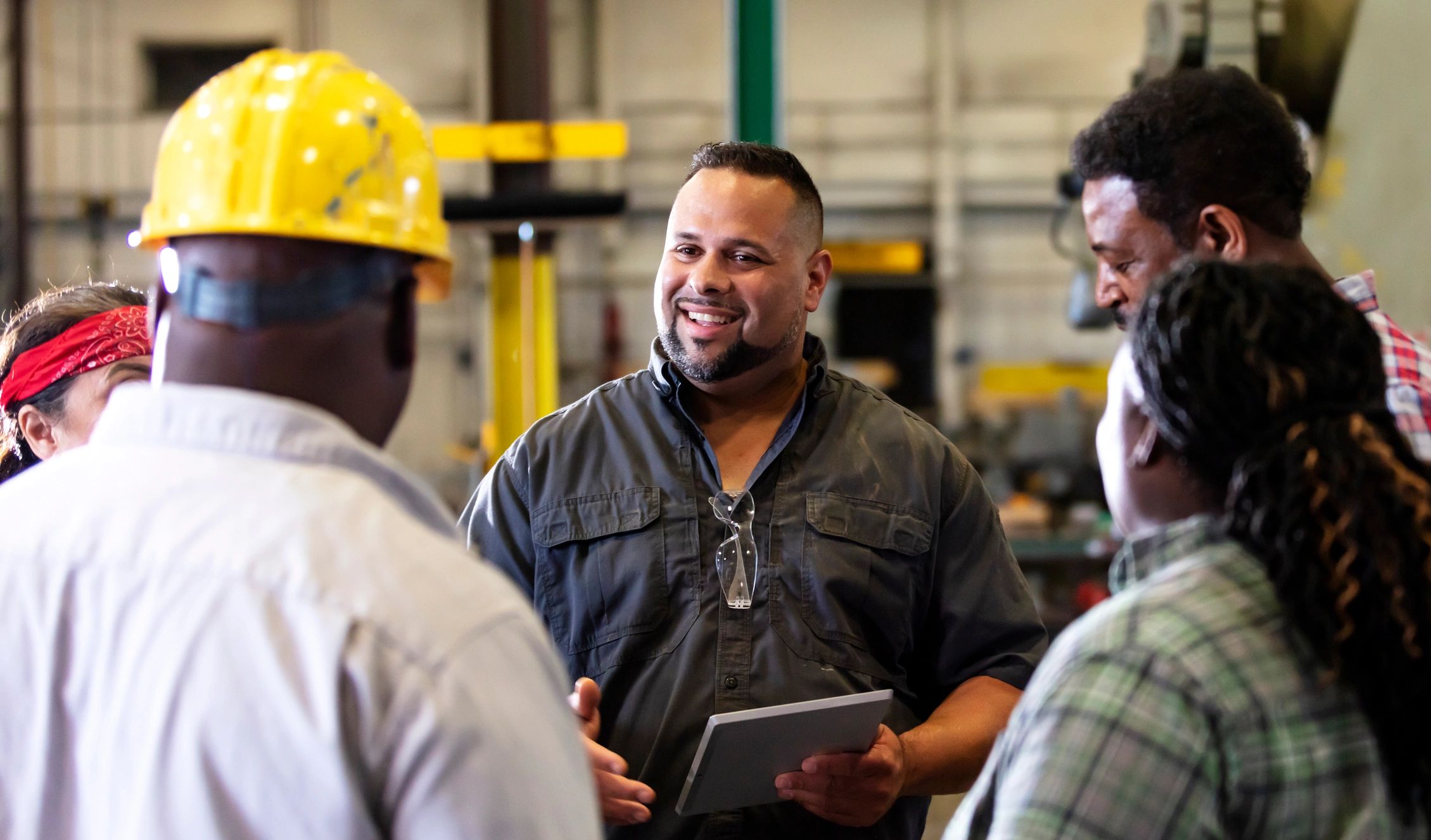 Operations team in an industrial facility